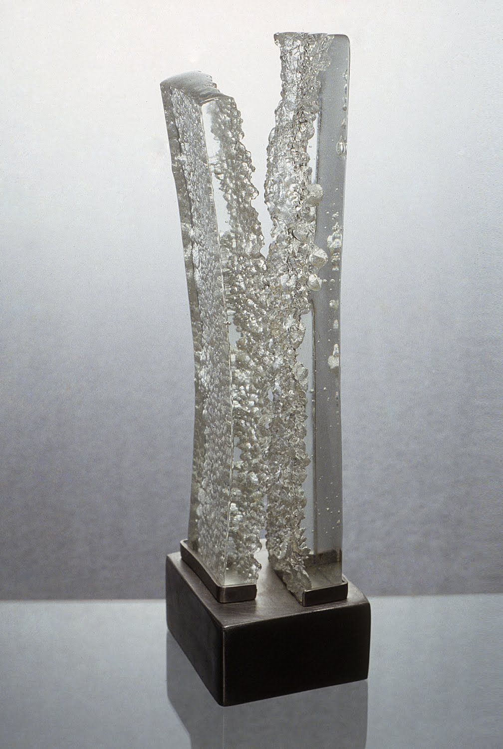 TITLE: Standing Stones MEDIUM: Glass METHOD: Sandcast, polished SIZE: 16"”h x 5”w x 5”d DATE: 2004 PHOTO: Josh Hershman
