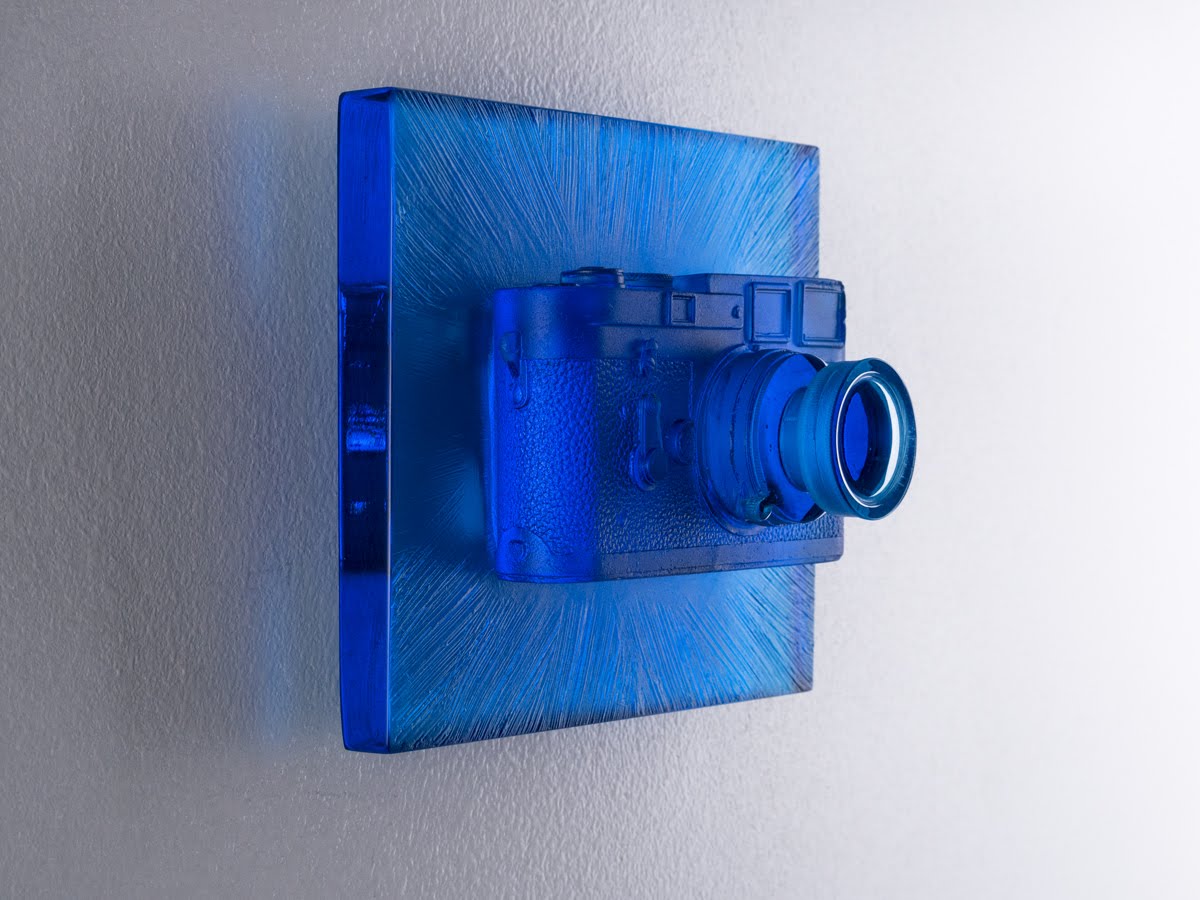 TITLE: Blue Perception MEDIUM: Glass, aluminum METHOD: Cast glass, polished SIZE: 6.5”h x 7.5”w x 6”d DATE: 2017 PHOTO: Josh Hershman